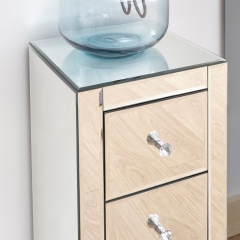 Coolbang Mirrored 3 Drawer Chest For Bedroom And Living Room