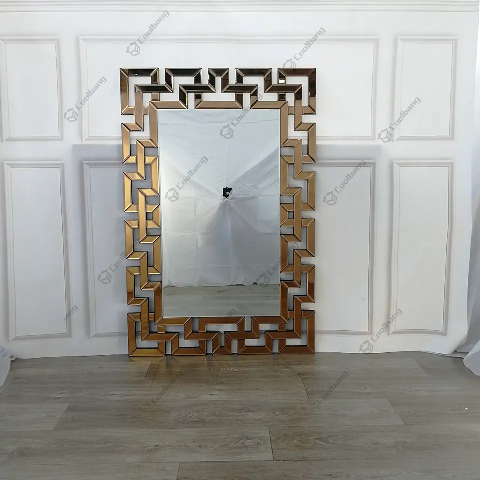 European Livingroom Furniture Home Decoration 80cm Crushed Diamond Wall Mirror