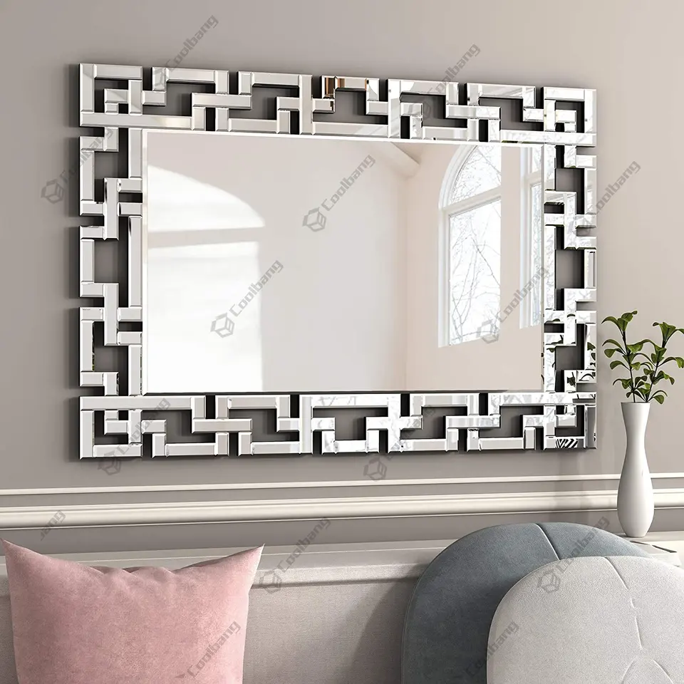 European Livingroom Furniture Home Decoration 80cm Crushed Diamond Wall Mirror