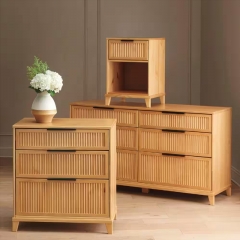 Factory Discount Price Living Room Decorative Solid Wood Cabinet Chest Of Drawers And Bedside Table