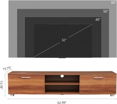 Modern TV Stand With 2 Storage Cabinets Entertainment Center For 65 inch TV Simple Television Media Console Table