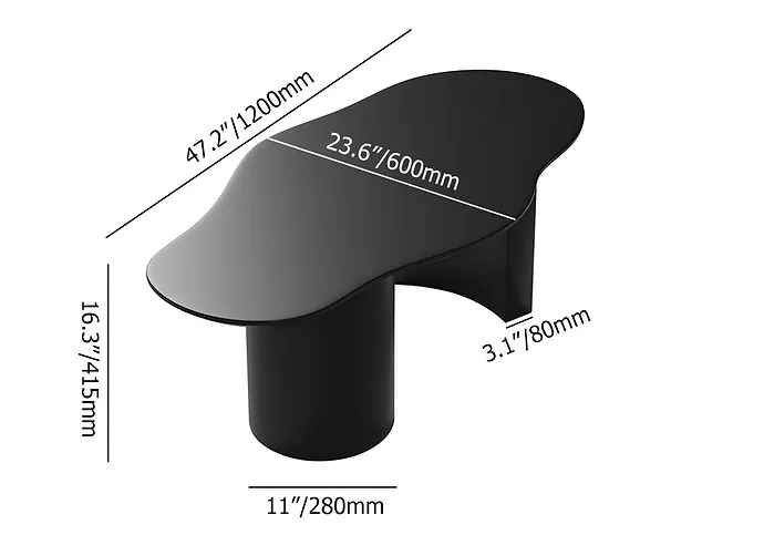 Fresh Design Sky Cloud Shaped Coffee Table Mdf Matte Paint Irregular Large Desktop Tea Table