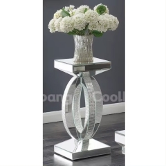 Modern Living Room Furniture Silver Mirrored Lamp Table Side Table