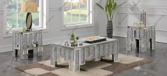 Wholesale Modern Luxury Mirrored Tea Table Crushed Diamond Coffee Table