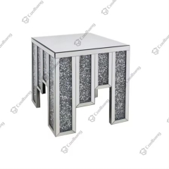 Wholesale Modern Luxury Mirrored Tea Table Crushed Diamond Coffee Table