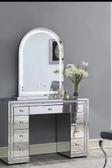 Vanity Crushed Diamond Dressing Table With Drawers
