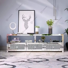 Modern Living Room Furniture Mirrored Storage Cabinet
