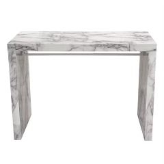 Modern Faux Marble Effect Home Beverage Station Counter Bar Height Table for Home Bar Pub Dining Room