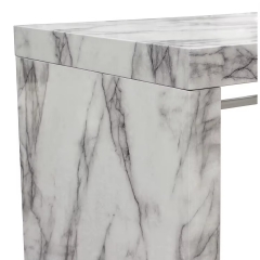 Modern Faux Marble Effect Home Beverage Station Counter Bar Height Table for Home Bar Pub Dining Room