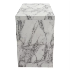 Modern Faux Marble Effect Home Beverage Station Counter Bar Height Table for Home Bar Pub Dining Room