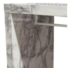 Modern Faux Marble Effect Home Beverage Station Counter Bar Height Table for Home Bar Pub Dining Room