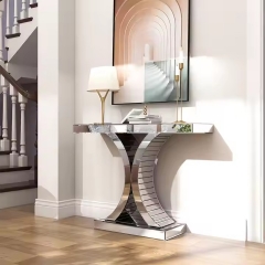 Luxury Silver Mirror Entrance Console Table Home Furniture Living Room Hallway Modern Entry Console Table