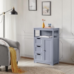 Modern Living Room Storage Cabinet with Adjustable Shelf and Drawers
