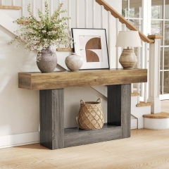 Modern Wood Console Table for Entryway and Living Room Decor