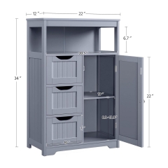 Modern Living Room Storage Cabinet with Adjustable Shelf and Drawers
