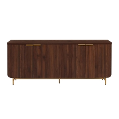 Modern Long Storage Cabinet Accent Sideboard with Vertical Fluted Doors