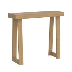 Compact Oak Console Table Narrow Profile Ideal for Entryway and Small Spaces