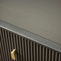 Functional 3 Drawer Dresser Wooden Slat Groove Top Drawer for Bedroom or Hallway