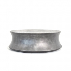 Modern Hourglass-Shaped Nesting Coffee Table Set with Brushed Metal Finish for Luxury Interiors