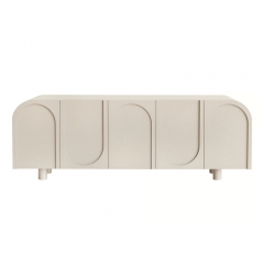 Scandinavian Style Arched Sideboard in Light Wood and Neutral Finishes