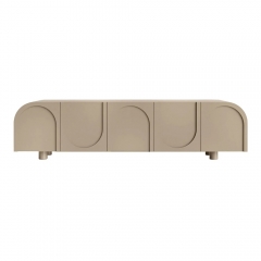 Scandinavian Style Arched Sideboard in Light Wood and Neutral Finishes