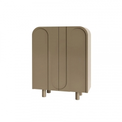 Scandinavian Style Arched Sideboard in Light Wood and Neutral Finishes