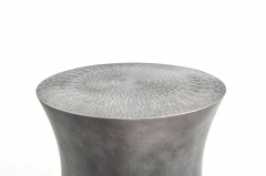 Modern Hourglass-Shaped Nesting Coffee Table Set with Brushed Metal Finish for Luxury Interiors