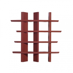 Asymmetric Grid Design Floating Shelf Unit for Books, Art, and Display Items