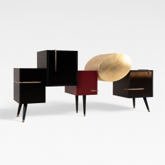 Minimalist Artistic Sideboard with Modular Drawers for Luxury Homes and Hospitality