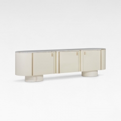 High-End Artistic Sideboard with Integrated LED Lighting for Modern Living Rooms and Dining Areas