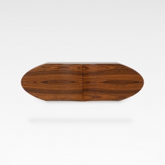 Minimalist Artistic Floating Credenza with Four Curved Drawers for High-End Interiors