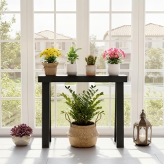 Modern Minimalist Console Table with Tapered Legs for Entryway and Living Room