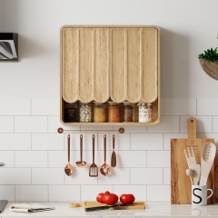 Modern 2 Door Wall Mounted Storage Cabinet with Rounded Corners