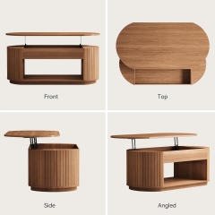 Modern 47 Inch Lift up Coffee Table for Home Office and Living Room