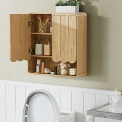 Modern 2 Door Wall Mounted Storage Cabinet with Rounded Corners