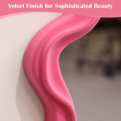 Cute Cloud Shaped Pink Wall Mirror with HD Clear Glass for Playroom and Vanity