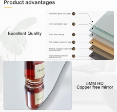 63x24 Inch Irregular Wavy Full Length Mirror with Sponge Filled Flannel Frame