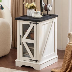 3 Piece Farmhouse Living Room Set with Lift Top Coffee Table and End Tables with Charging Ports