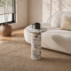 Luxury Arabescato Marble Pattern Table Set for Modern & Minimalist Homes