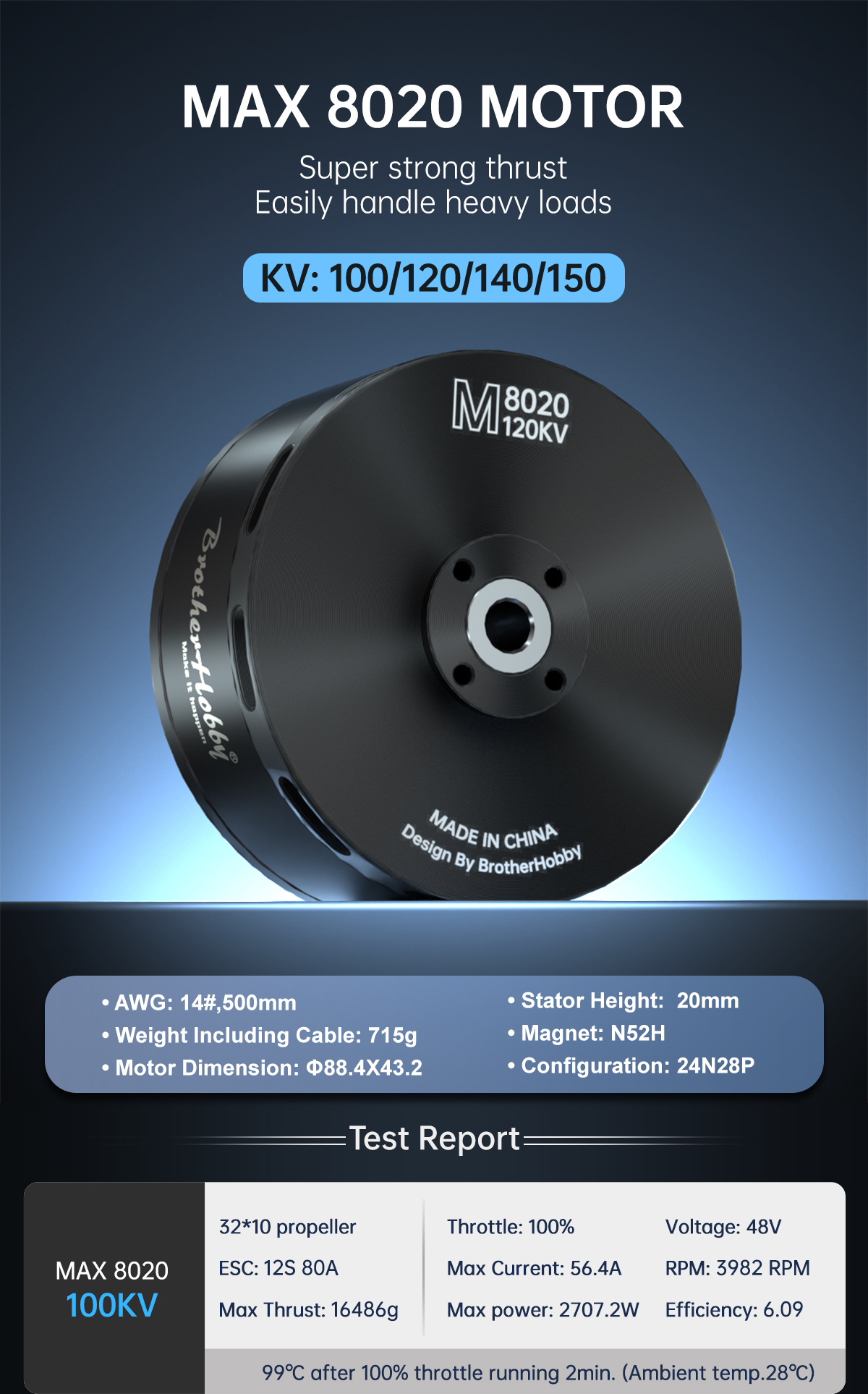 BrotherHobby MAX 8020-120KV Motor (CW)