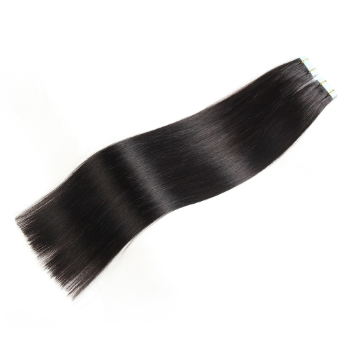 40 Pieces Natural Color Tape In Hair Extensions #1B Human Hair Remy Colored Extensions 100g 40Pcs