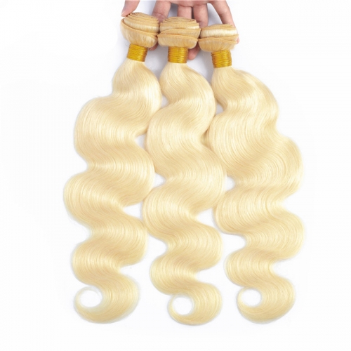 613 Color Body Wave Human Hair Weft 1 Bundle 2,3,4 Bundles Honey Blonde Hair Color