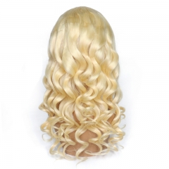 Color Full Lace Wig Loose Wave 613# Color Top Quality With Baby Hair Blonde Color Wig 130% Density