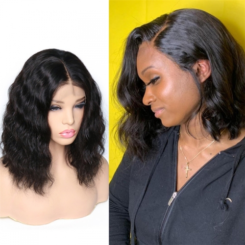 Summer Hair Colors For Black Females Short HairStyles Body Wave Middle, Side Part Bob Lace Wig
