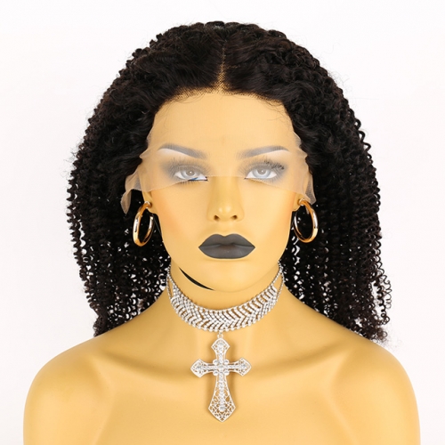 Kinky Curly Lace Front Wig T Part Lace Wig Human Hair 13x5x1 Lace Frontal Wigs Pre Plucked Lace Wigs Remy Hair Curly