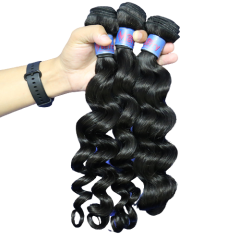 4 Bundles Natural Wave Wavy Sew In Weave Natural Raw Cheap Natural Raw Virgin Unprocessed Human Wavy Hair