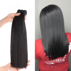 Natural Black Hair Straight Double Drawn Virgin Hair Bundles Vietnamese Thick Hair Ends Human Hair Extensions