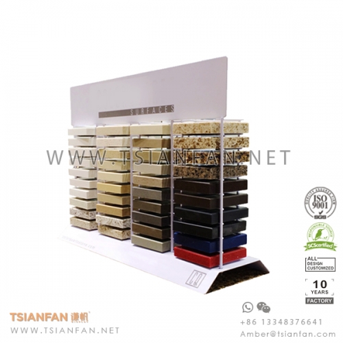 Metal Wire Stone Marble Counter Display for Marketing Promotion
