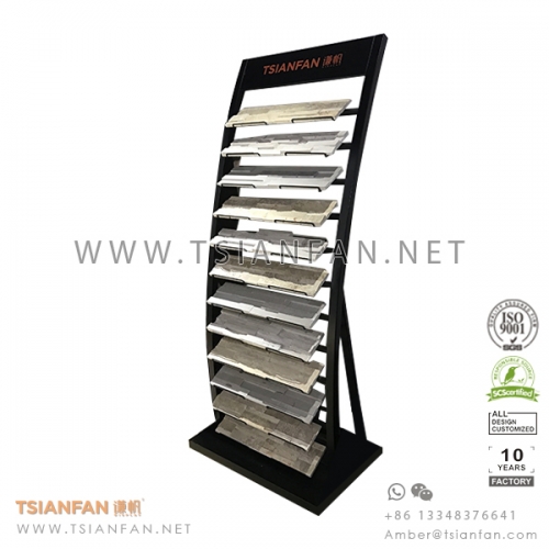 Tower  Indoor Showroom Ledge Stone Tile Display Tower Rack