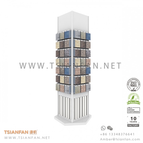 Spinning Mosaic Tile Display Tower